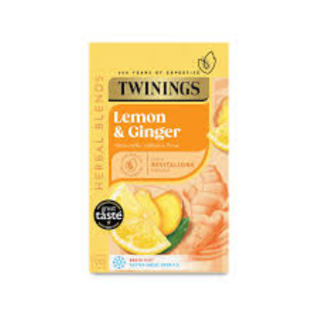 TWININGS REVITALISING LEMON & GINGER 20'S